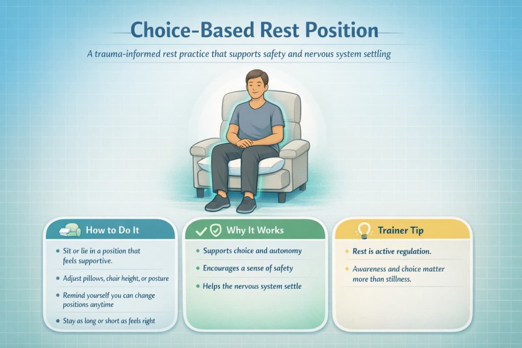 Choice-Based Rest Position for Somatic Exercises for Trauma