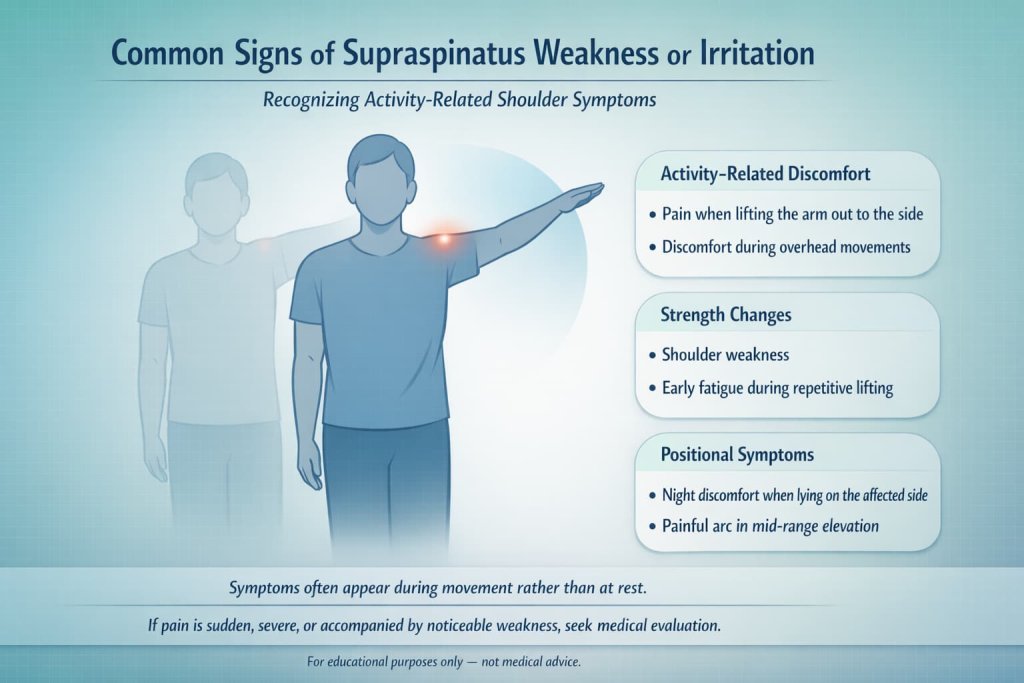 Common Signs of Supraspinatus Weakness or Irritation