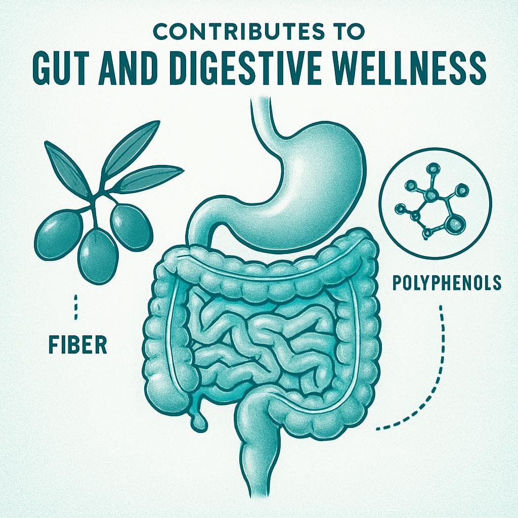 Olives Contributes to gut and digestive wellness