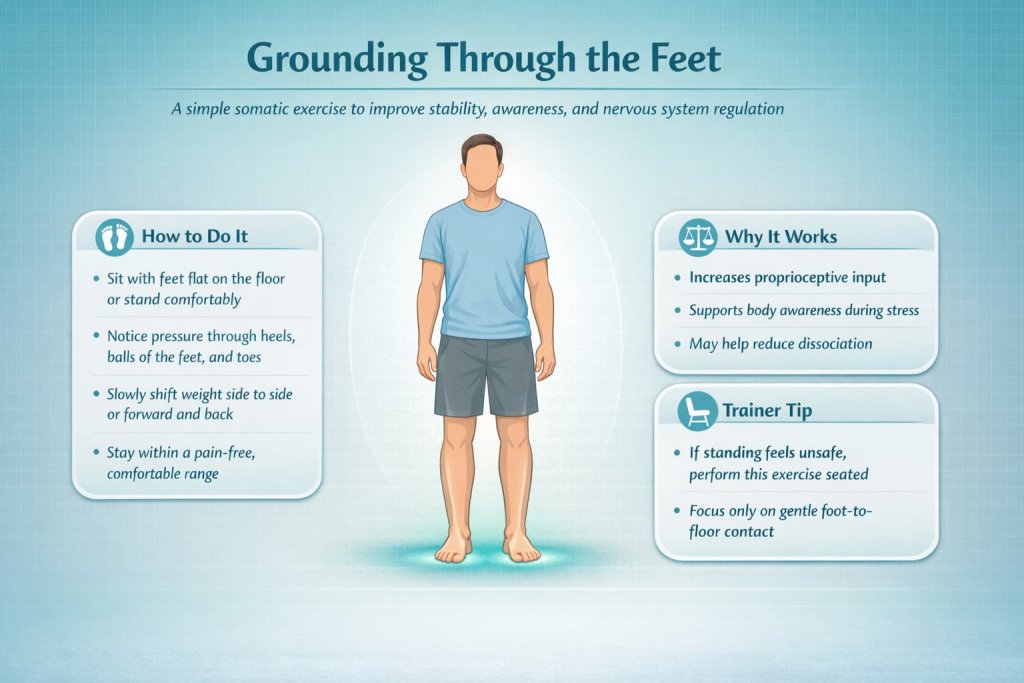 Grounding Through the Feet for Somatic Exercises for Trauma