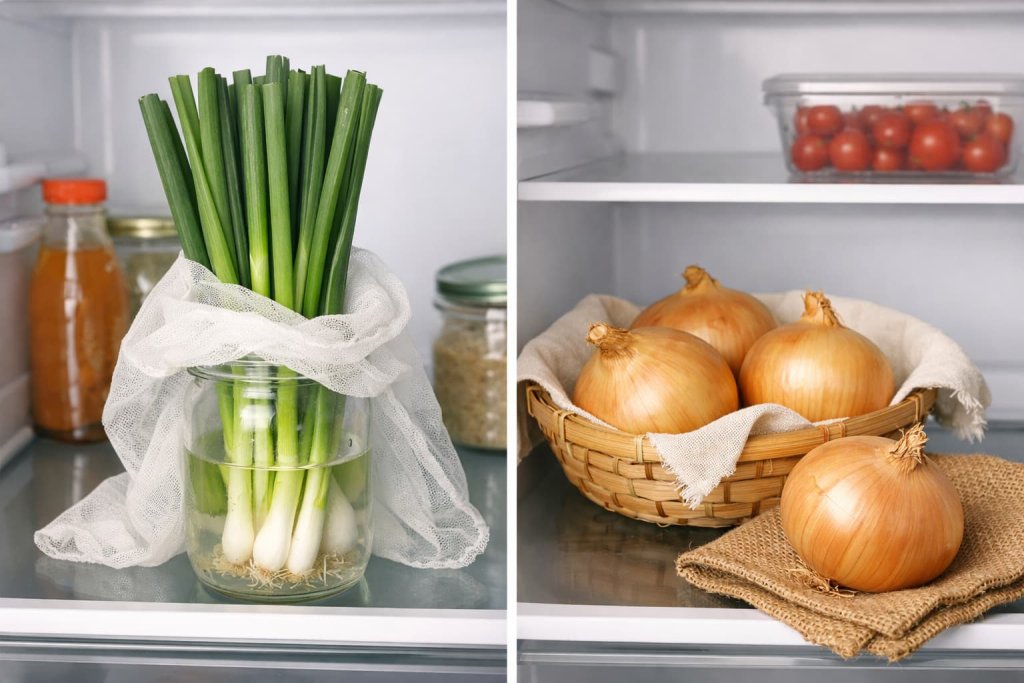 How to store green onions and sweet onions