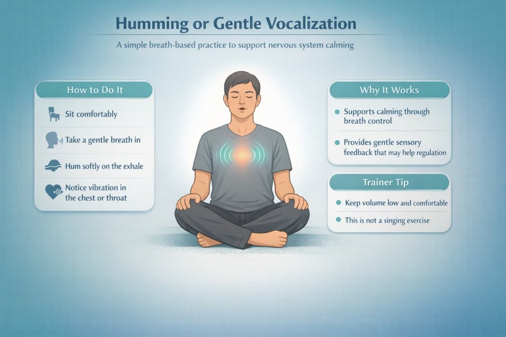 Humming or Gentle Vocalization for Somatic Exercises for Trauma