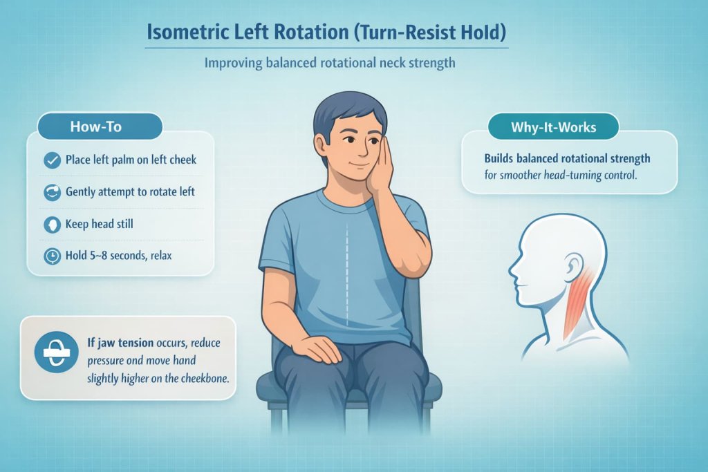 Isometric Left Rotation (Turn-Resist Hold)