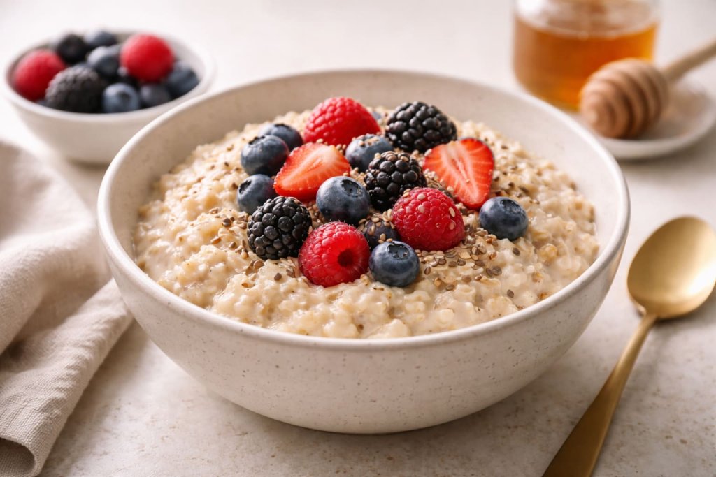 6) Oats, cooked with water