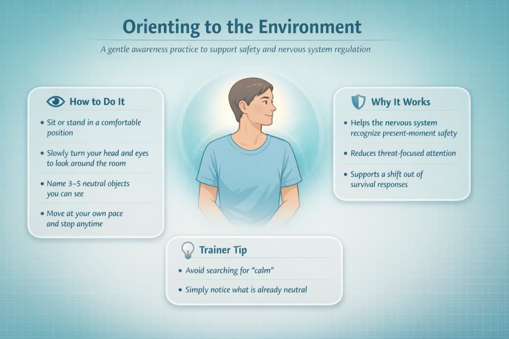 Orienting to the Environment for Somatic Exercises for Trauma