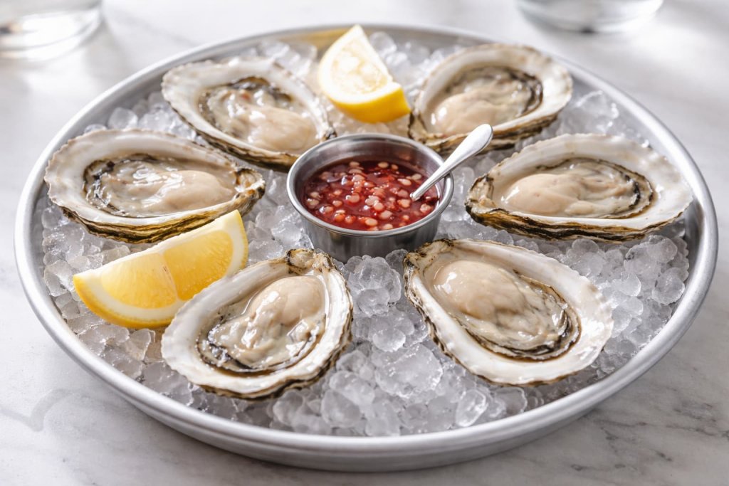 1) Oysters, Eastern, raw