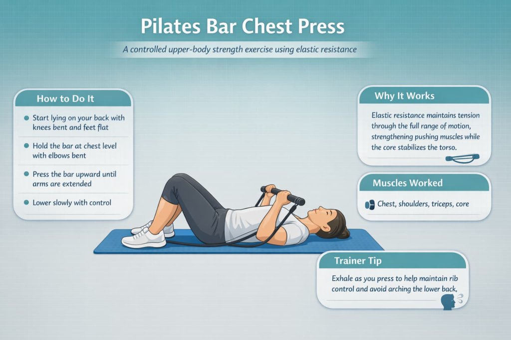 Pilates Bar Chest Press