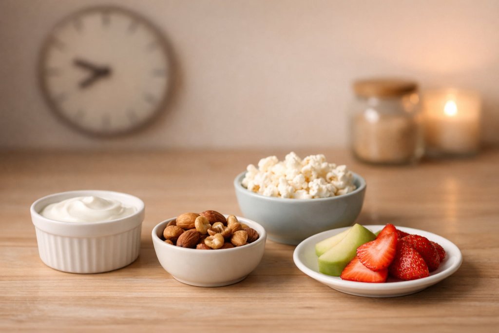 Portion and timing tips that keep late snacks “light”