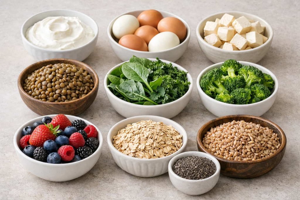 Protein and fiber targets that support fullness