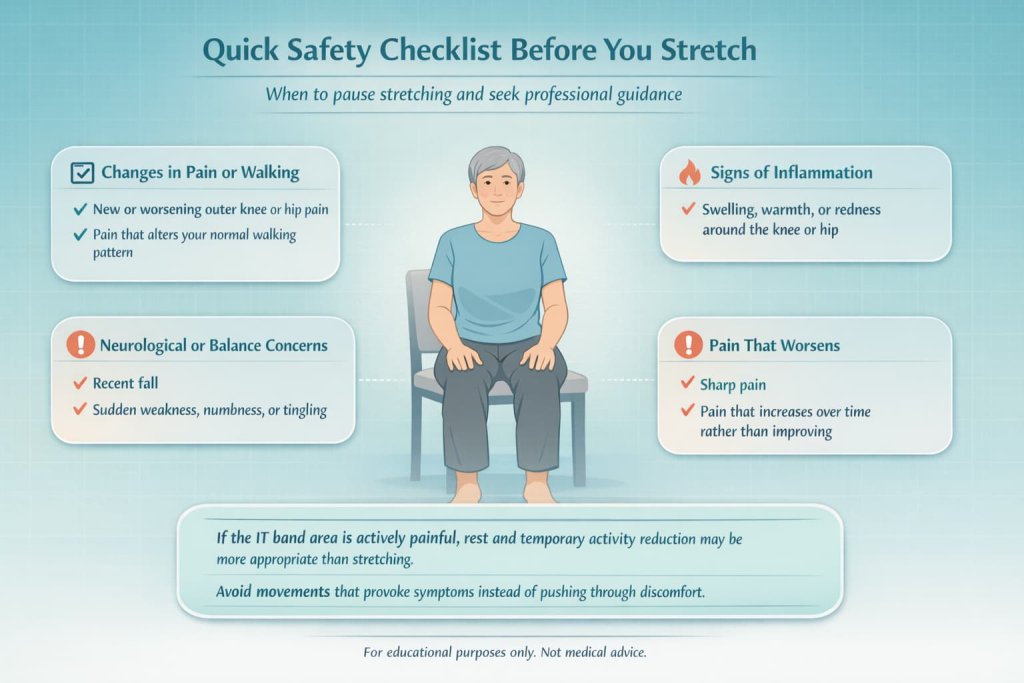Quick safety checklist before you stretch