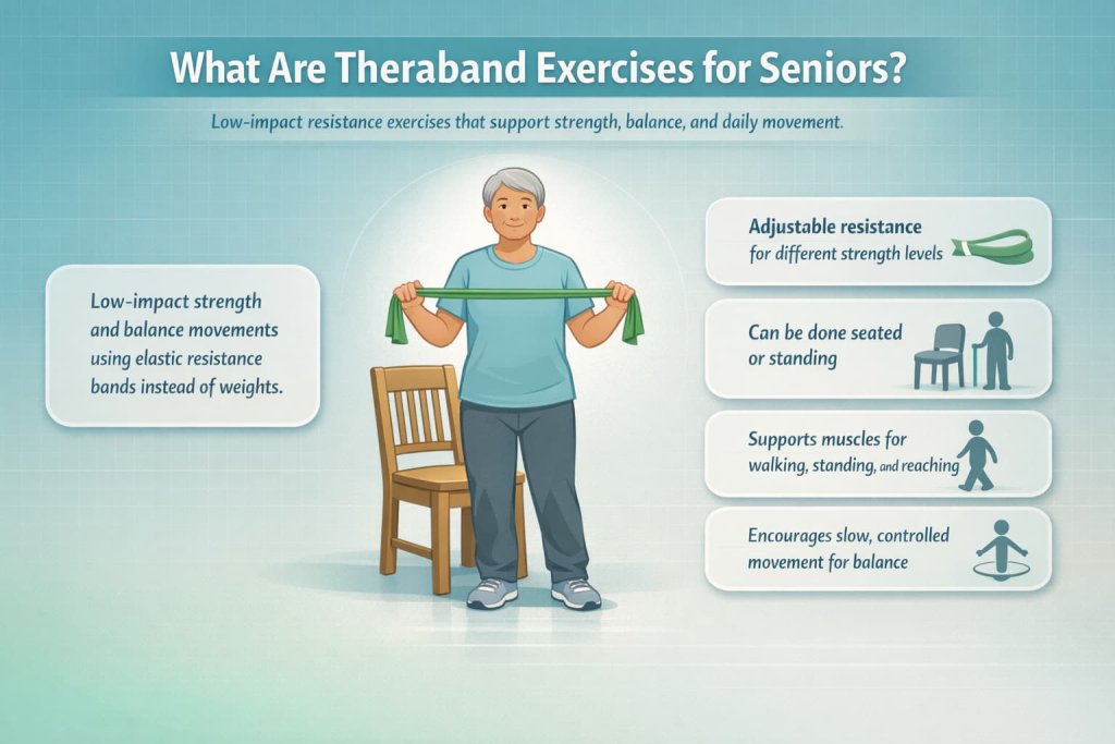 What Are Theraband Exercises for Seniors?