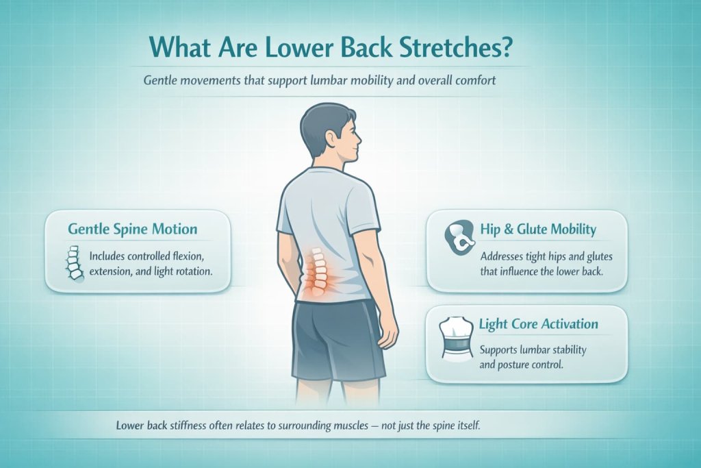 What are lower back stretches