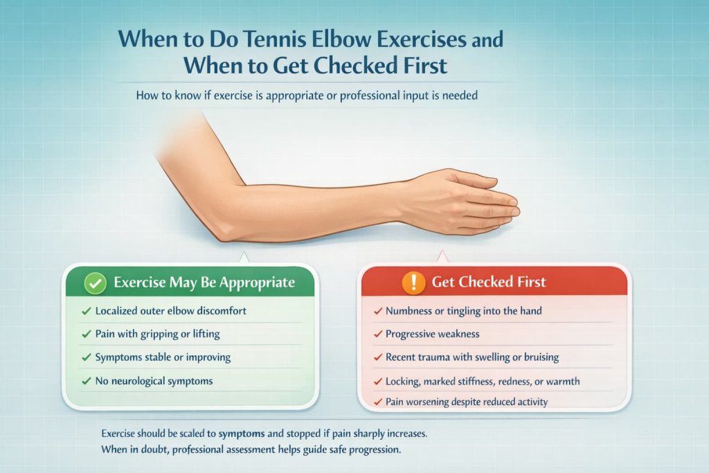 When to Do Tennis Elbow Exercises and When to Get Checked First