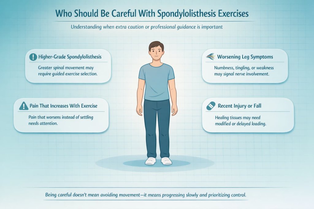 Who Should Be Careful With Spondylolisthesis Exercises