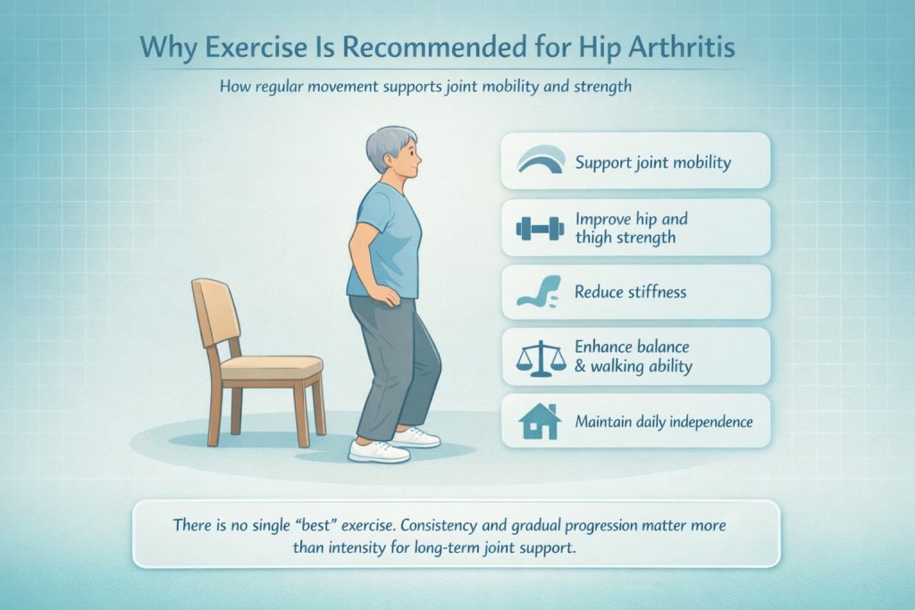 Why Exercise Is Recommended for Hip Arthritis