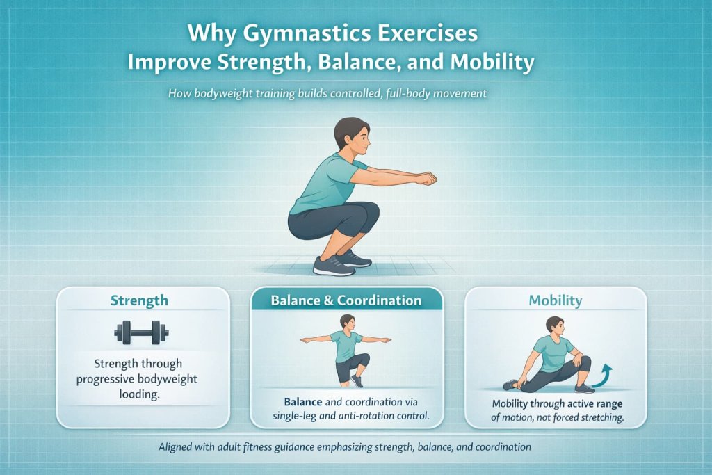 Why Gymnastics Exercises Improve Strength, Balance, and Mobility