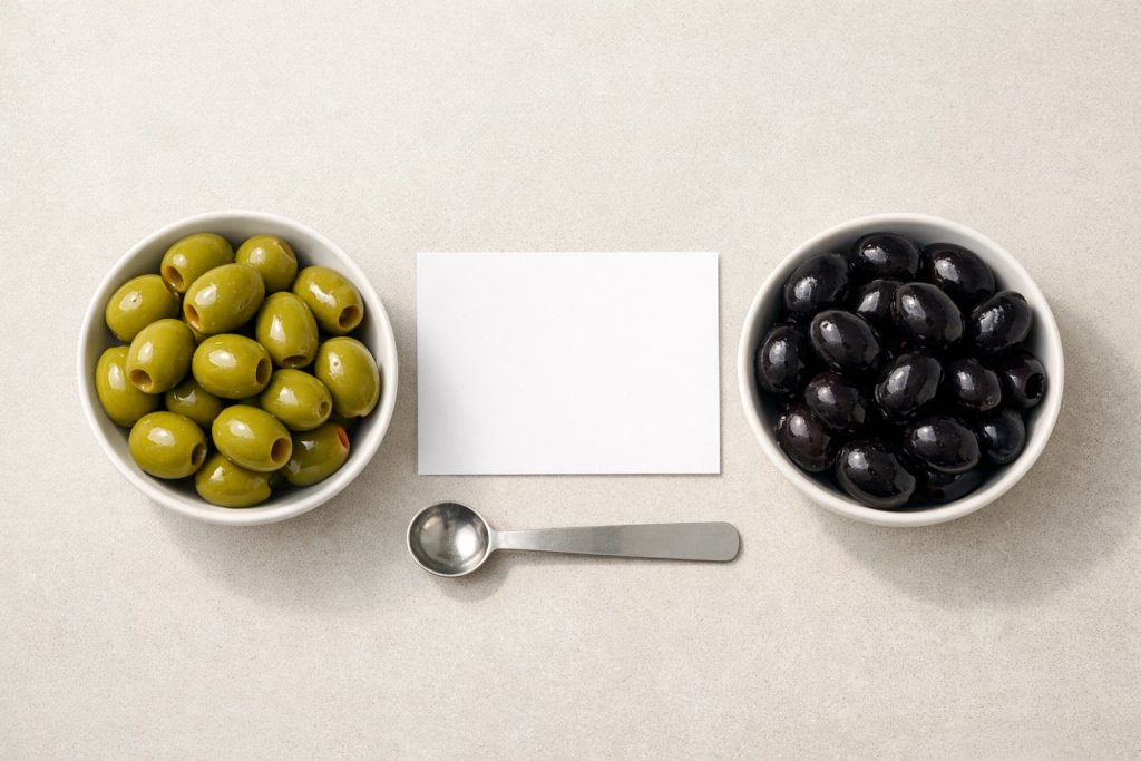 Green Olives vs Black Olives