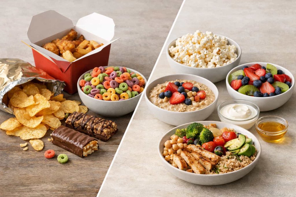 14. Cut back on ultra-processed foods without trying to eat “perfect”