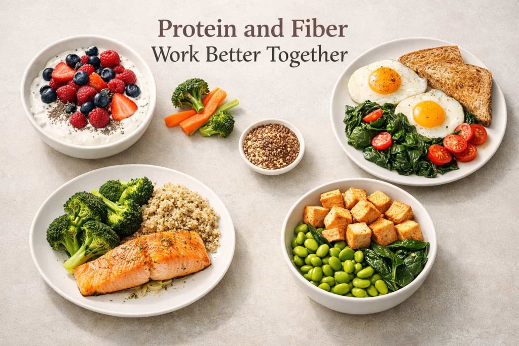 Protein and fiber work better together
