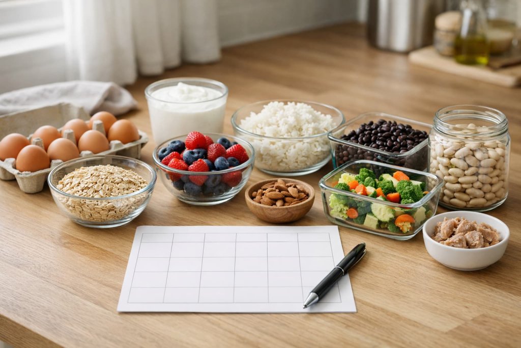 9. Plan simple meals for busy days