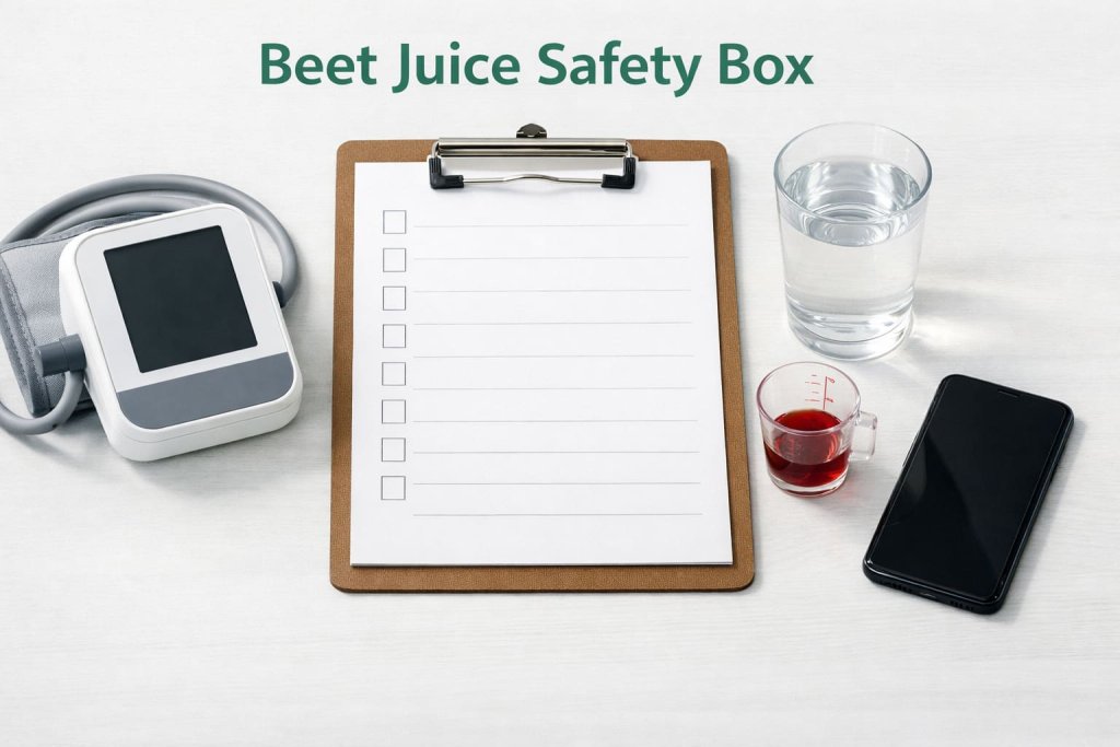 Beet juice safety box