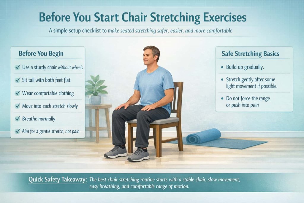 Before You Start Chair Stretching Exercises