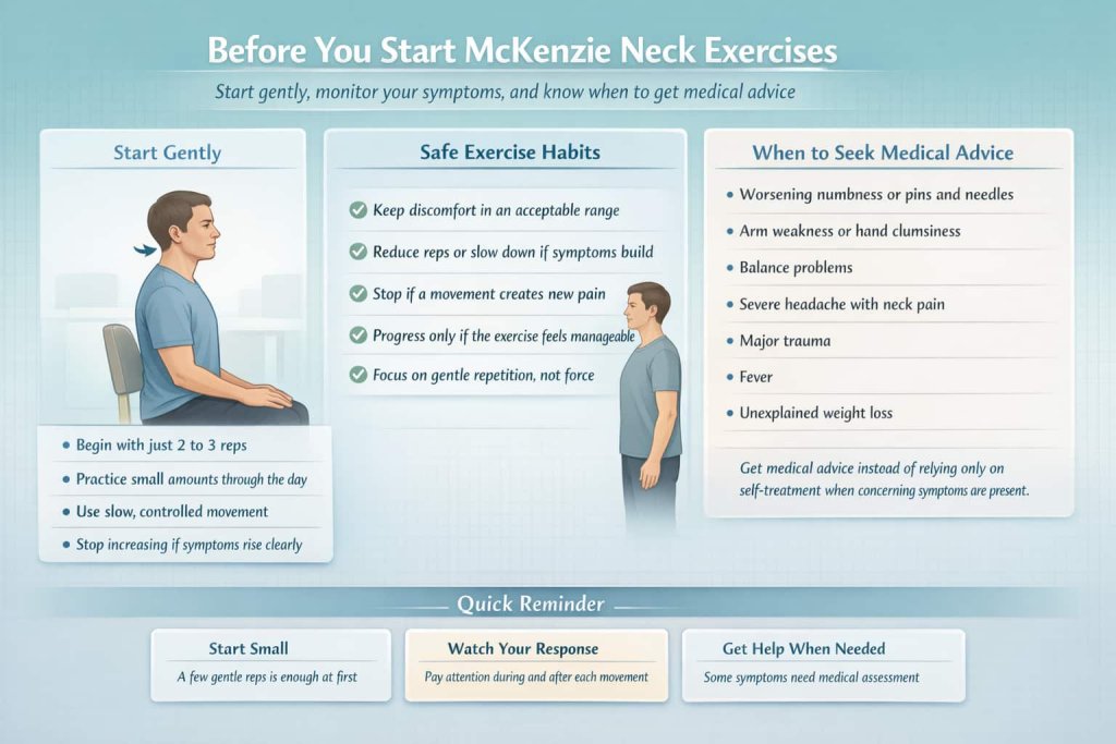 Before You Start McKenzie Neck Exercises