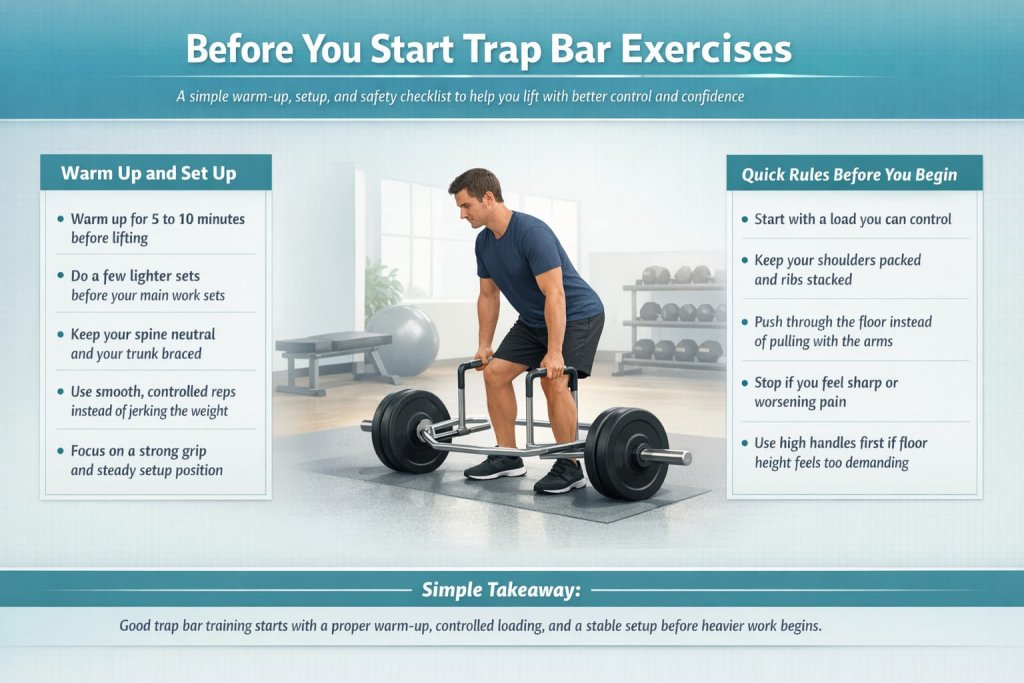 Before you start trap bar exercises