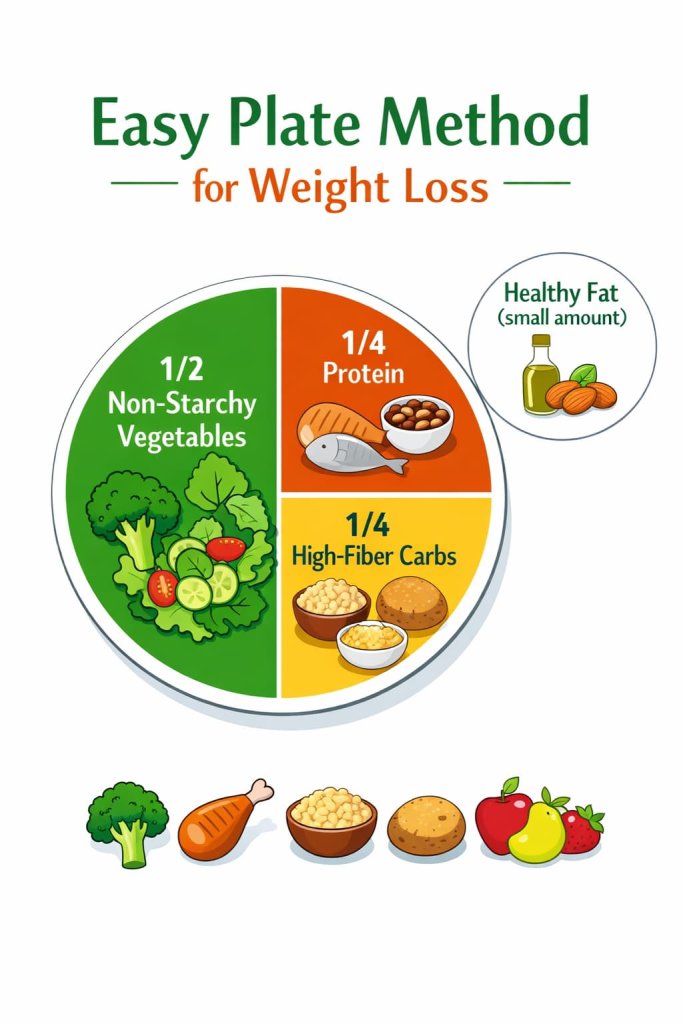 Build meals with the “easy plate” method