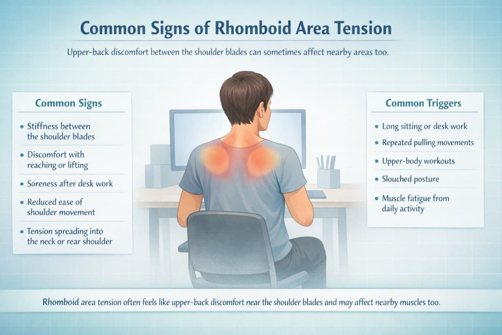 Common Signs of Rhomboid Area Tension