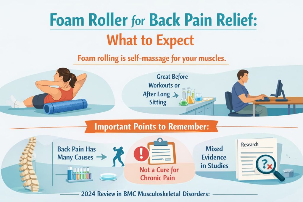 Foam roller for back pain relief: what to expect
