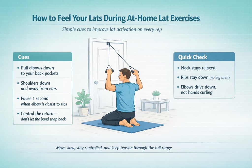 How to feel your lats during at-home lat exercises