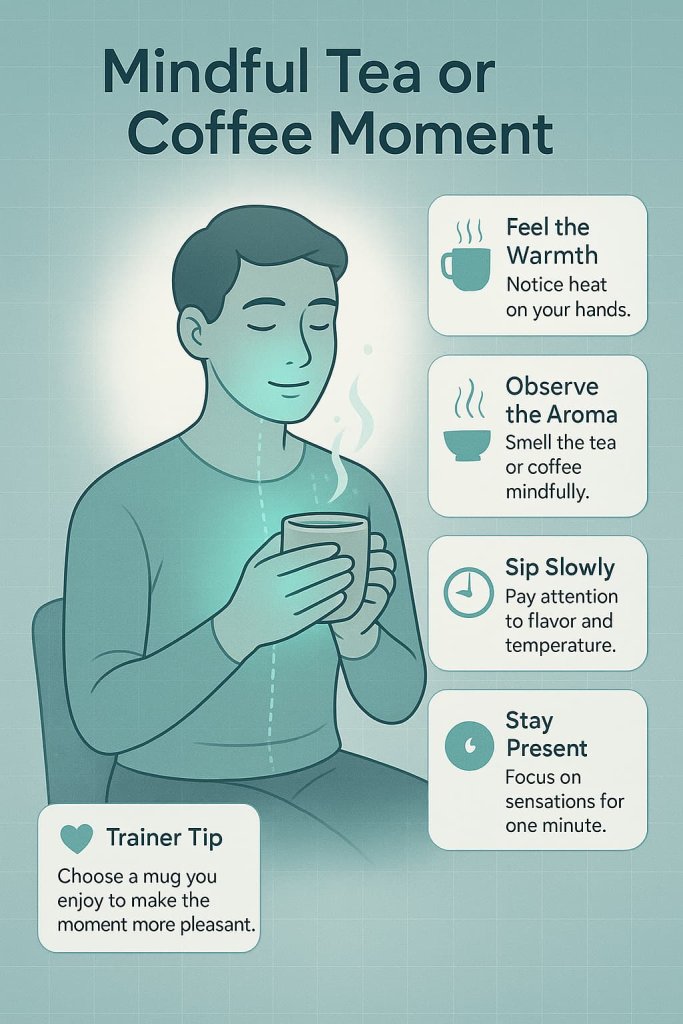 Mindful Tea or Coffee Moment 12 Fun Mindfulness Exercises