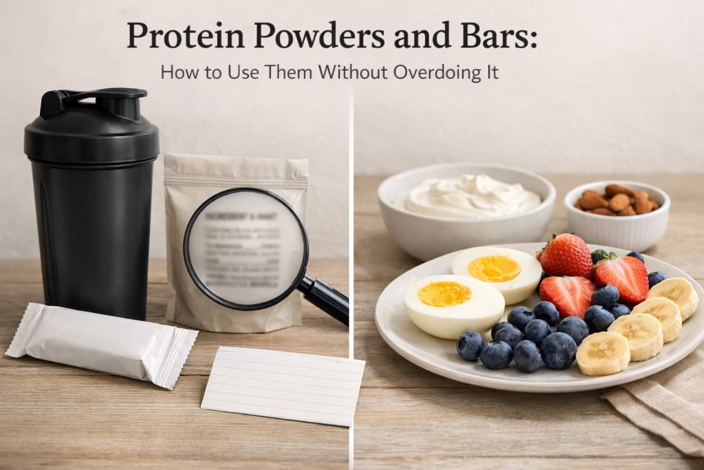 Protein powders and bars: how to use them without overdoing it