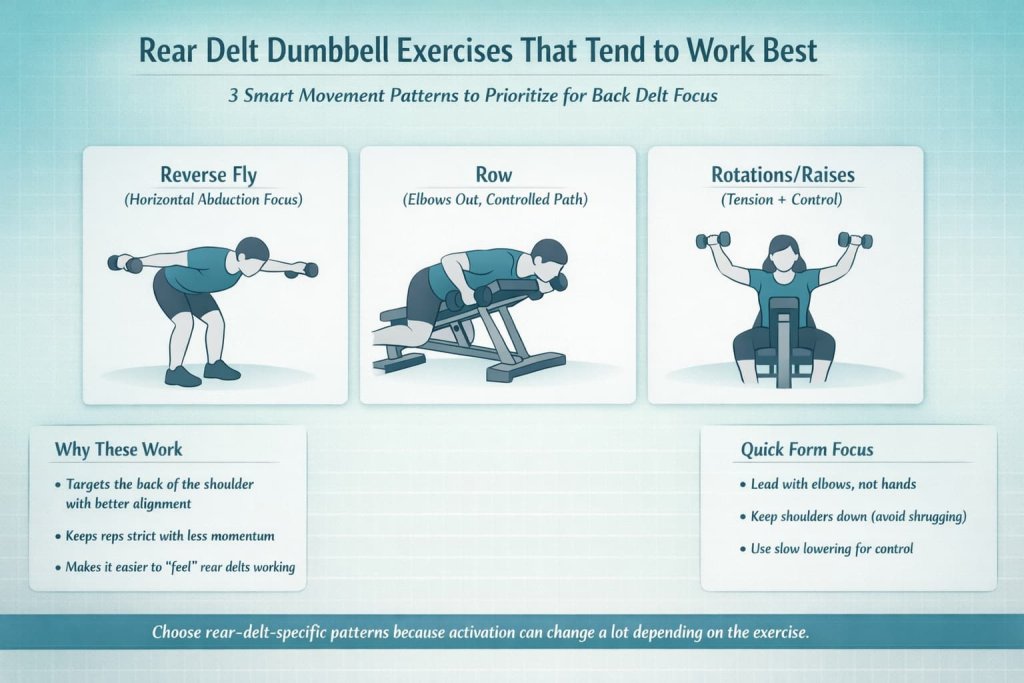 Rear delt dumbbell exercises that tend to work best