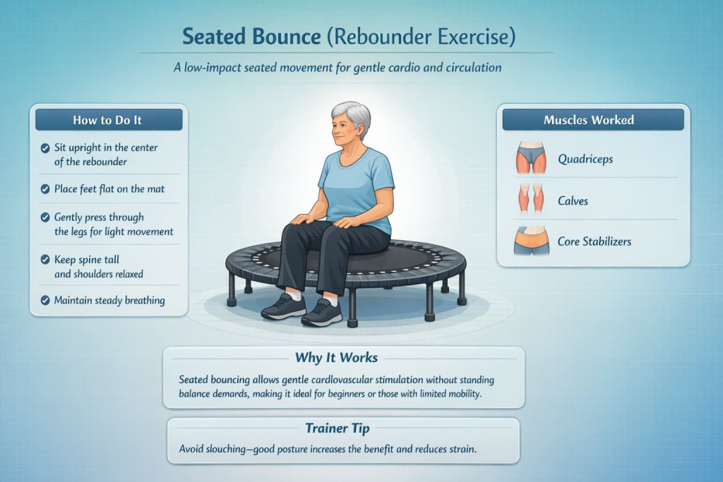 Seated Bounce Rebounder Exercises for Seniors