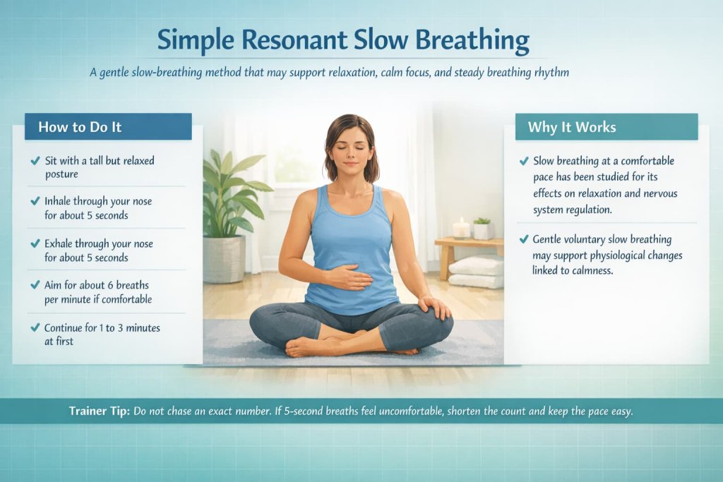 Simple Resonant Slow Breathing