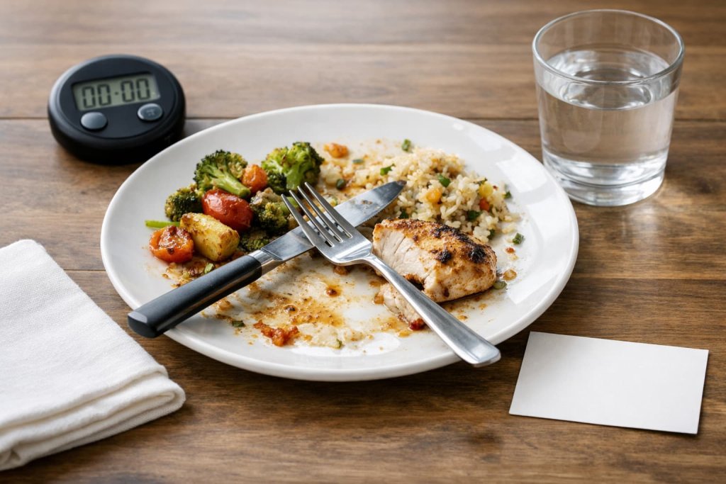 Strategy 2: Slow your eating speed with a built-in pause