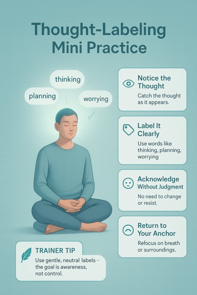 Thought-Labeling Mini Practice 12 Fun Mindfulness Exercises