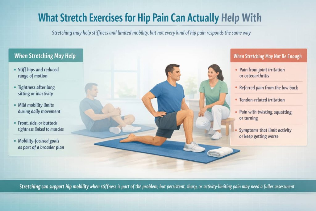 What Stretch Exercises for Hip Pain Can Actually Help With
