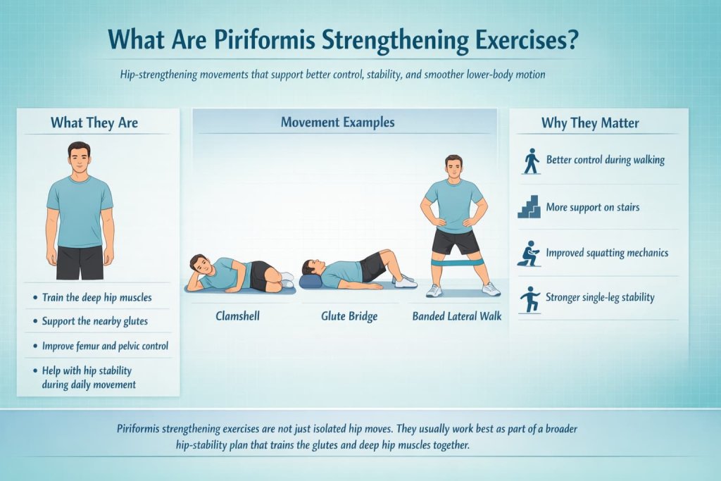 What are piriformis strengthening exercises?