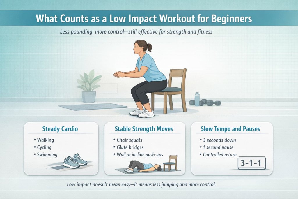 What counts as a low impact workout for beginners