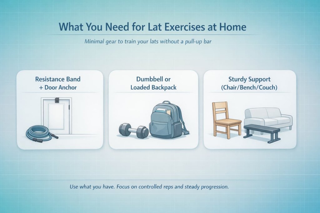What you need for lat exercises at home
