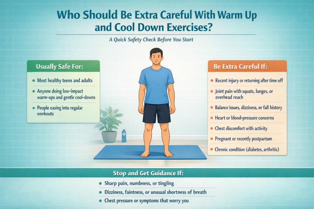 Who Should Be Extra Careful With Warm Up and Cool Down Exercises?