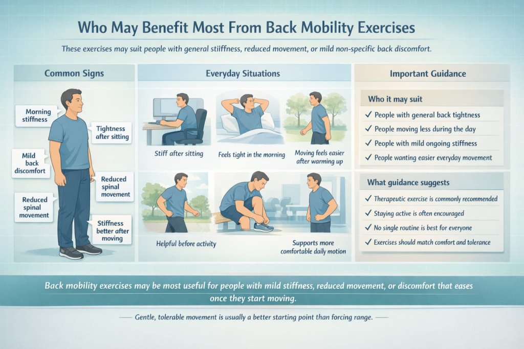 Who may benefit most from back mobility exercises