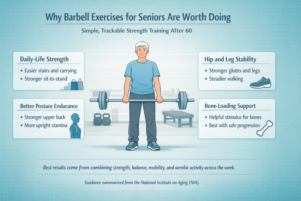 Why barbell exercises for seniors are worth doing