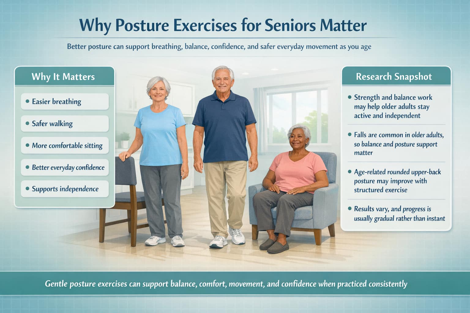9 Best Posture Exercises for Seniors to Stand Taller