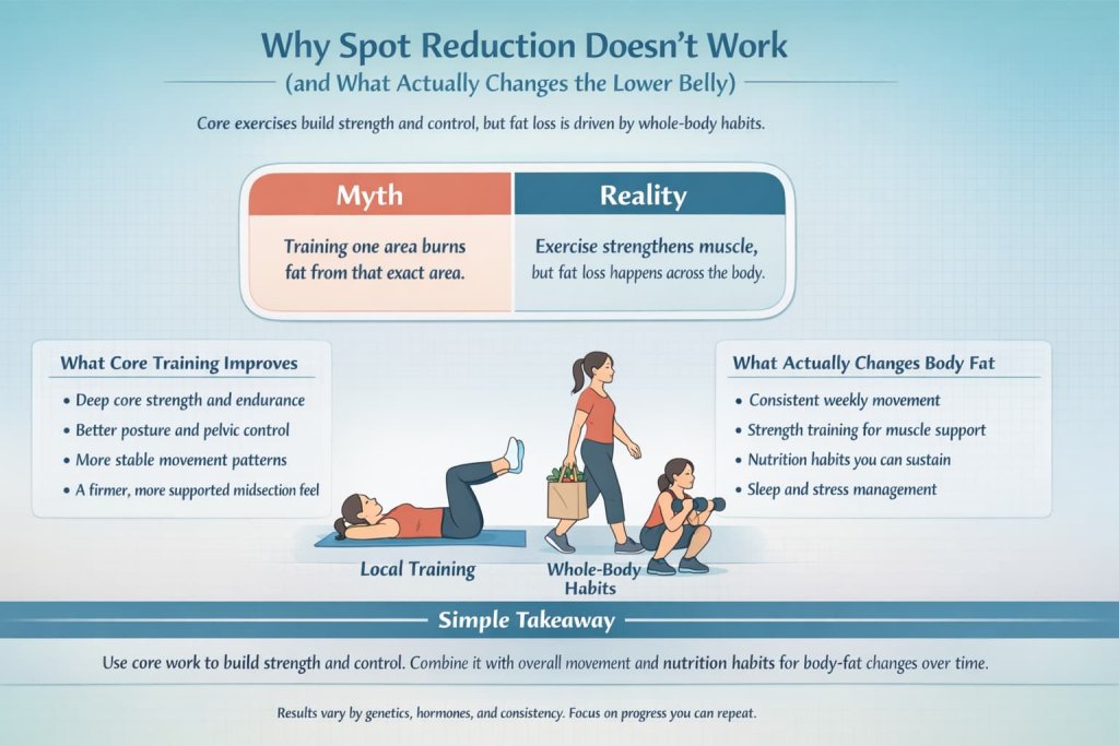 Why spot reduction doesn’t work (and what actually changes the lower belly)