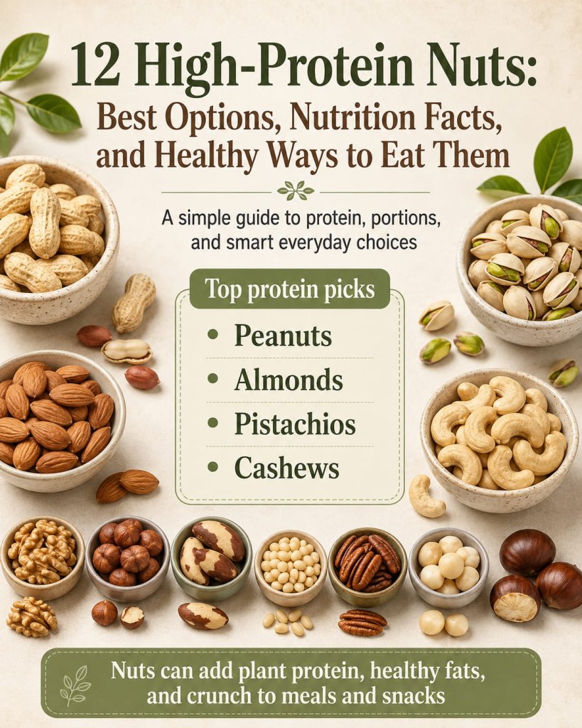 12 High-Protein Nuts: Best Options, Nutrition Facts, and Healthy