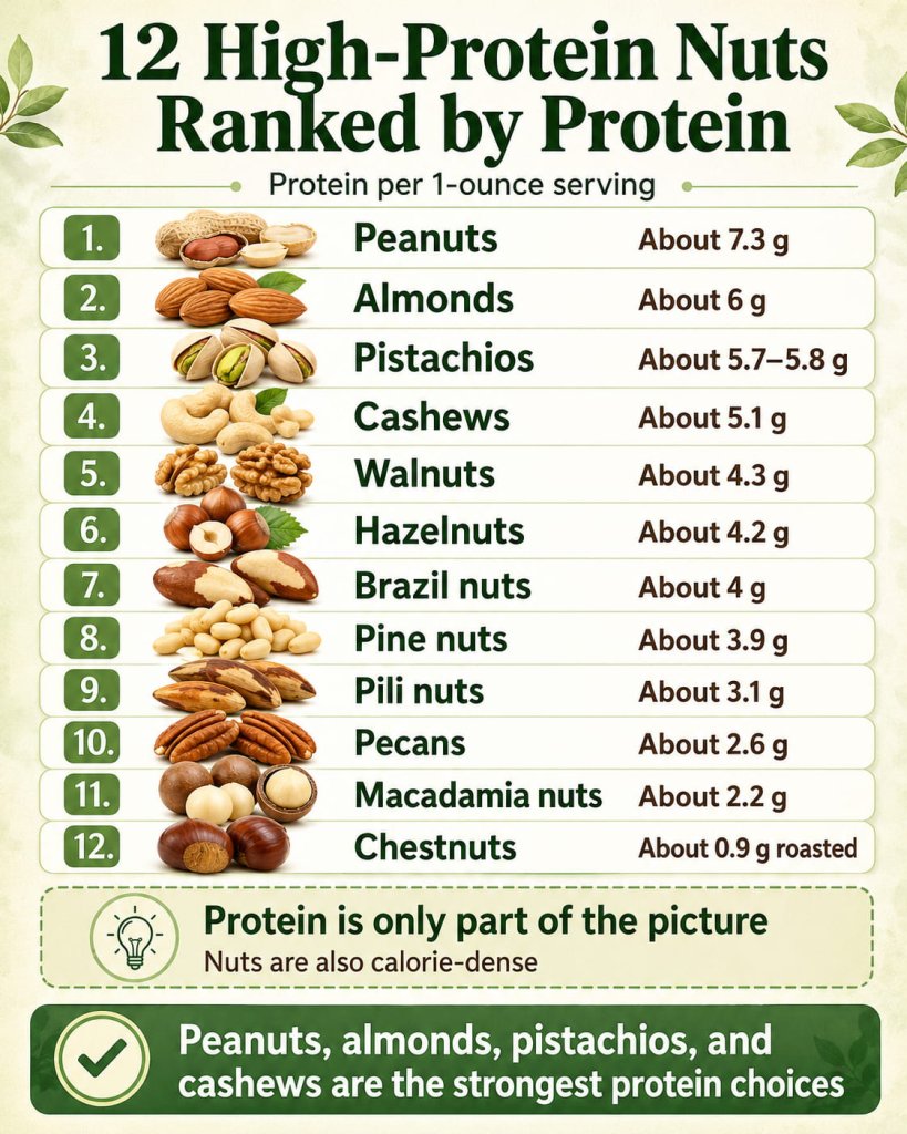 12 High-Protein Nuts Ranked by Protein